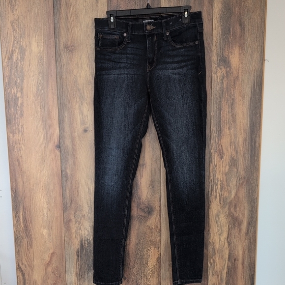Express Mid Rise Stretch Legging Jeans 4R           -176JH - Picture 2 of 8